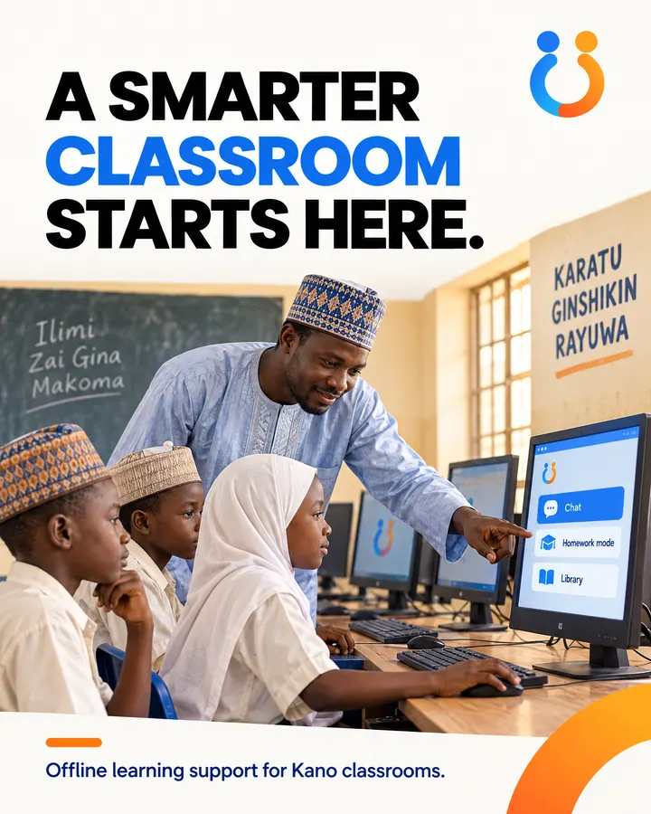 A smarter classroom starts here. Offline learning support for Kano classrooms.