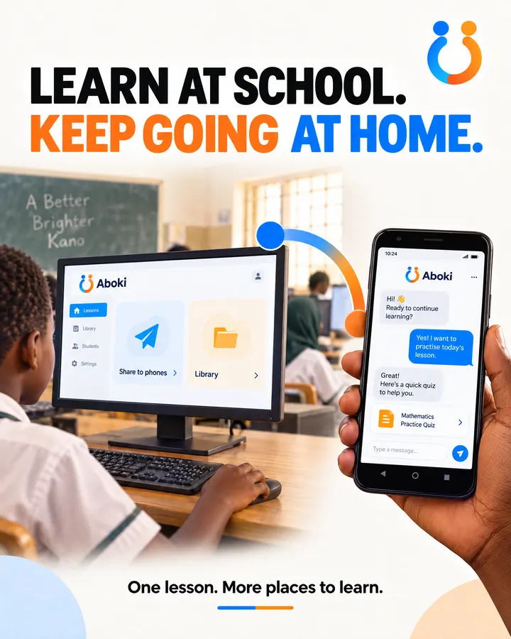 Learn at school. Keep going at home. One lesson, more places to learn.